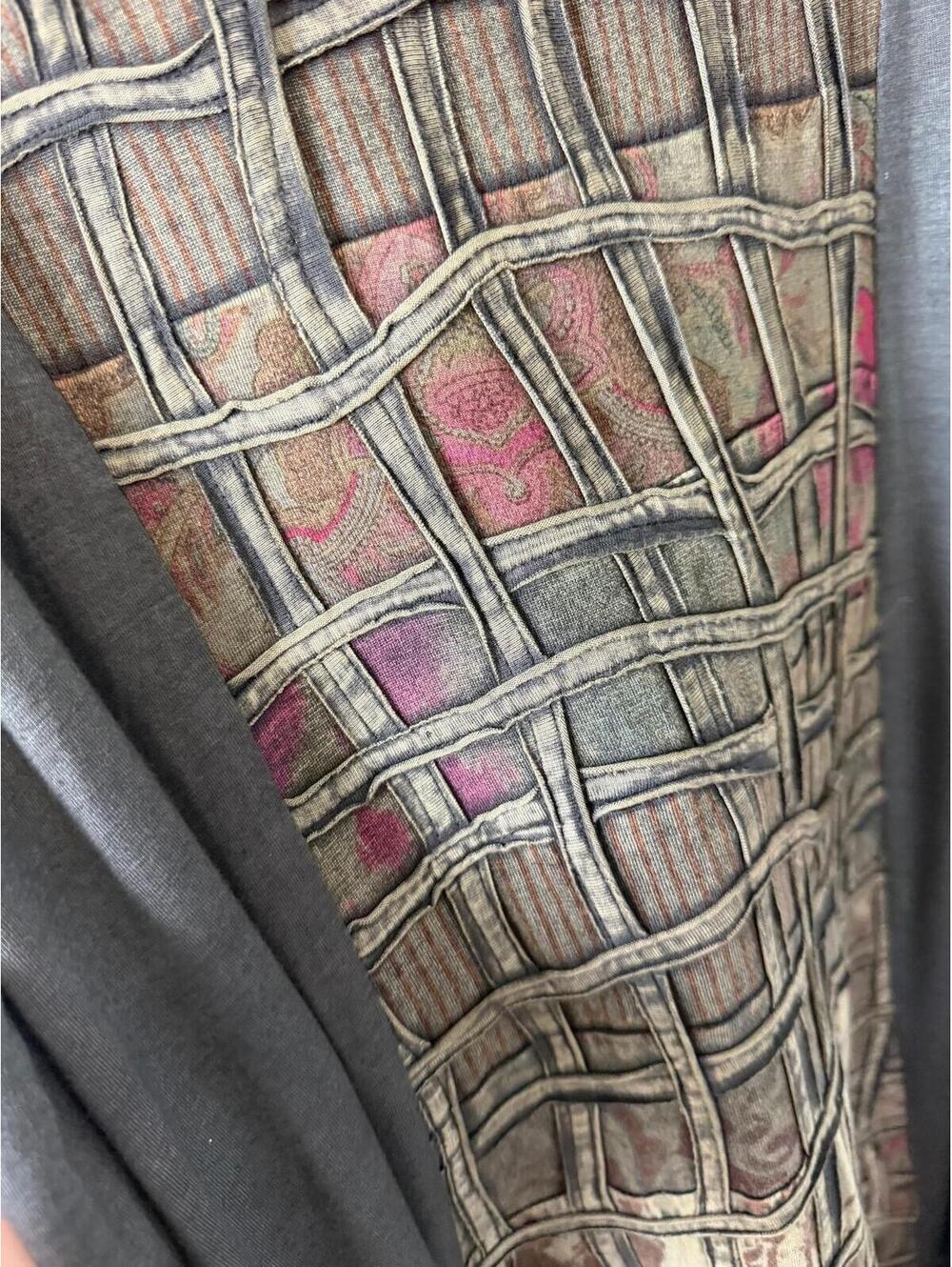 Parsley & Sage 3/4 Sleeve Round Neck Textured Boho Shirt Dress Women's Size M - Picture 7 of 8